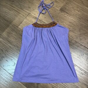 Y2K 2000s Victoria Secret Bra Top Halter Top Beaded Neckline Built In Bra Medium